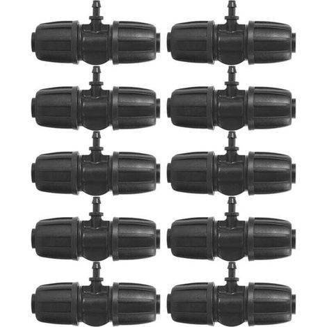 10 connettori per tubi flessibili di alta qualità da 16 mm 4/7 con raccordi a barb per tubi in PE per irrigazione da giardino