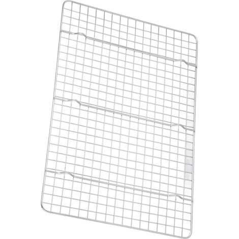 Grille de refroidissement à damier en acier inoxydable 304, résistante à la déformation, pour la cuisson du pain, des gâteaux et des biscuits à la maison. (1/5)