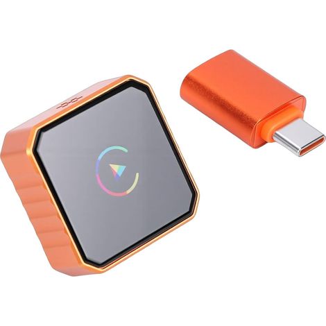 Adaptateur de Voiture sans Fil, Plug and Play Bluetooth WiFi Double Bande pour iOS 10+ 11+, avec Coque en Alliage D'aluminium pour Auto (modèle de Couleur) (1/5)