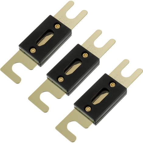 3 Fusible ANL 250A 32VDC Plaqué Or Pour Système Audio Vidéo Voiture Haute Conductivité