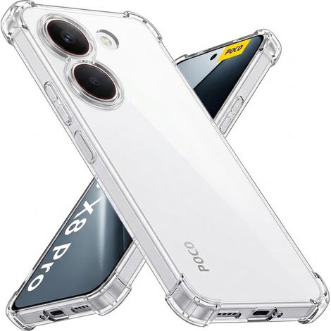 Étui pour Xiaomi Poco X8 Pro, résistant aux chutes, transparent (1/4)
