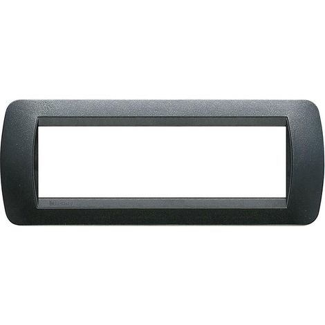 Bticino living international placca 7 moduli in plastica colore acciaio scuro l4807pa (1/2)