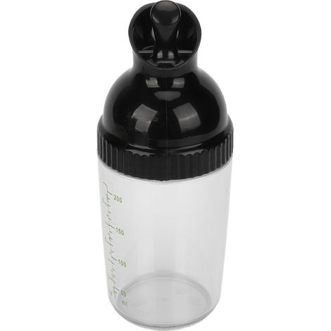 Shaker à vinaigrette 200 ml sans BPA, anti-fuite, avec couvercle, noir (1/5)