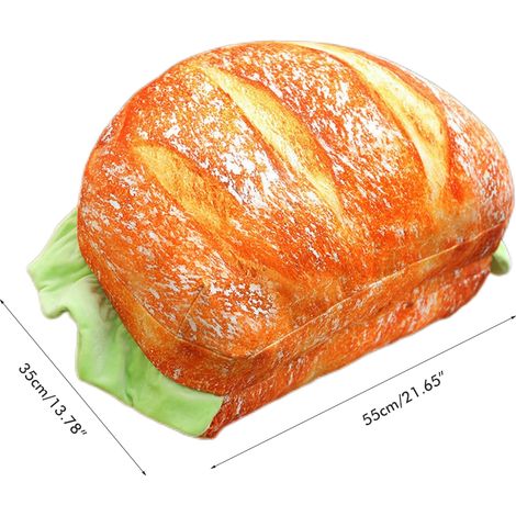 Coussin décoratif en forme de hamburger, mignon et moelleux, idéal pour le dos et la décoration de la maison ou du bureau. (1/5)