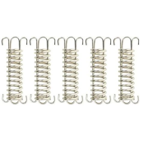 ALLIANDISVerrous à ressort pour voile d'ombrage - 5 pièces - Acier inoxydable - 12x2,5 cm - Argenté et doré