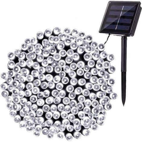 22M 200 LED Outdoor Solar String Lights, Waterproof Solar Christmas Lights with 8 Decorative Modes for Garden, Patio, Trees, Fence, Home, Party, Wedding (Cool White) [Energy Class A+++] (1/5)