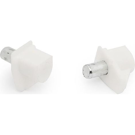 HERRAJES ALK soporte estante safeti. plástico, blanco d5mm (caja 100) (1/2)