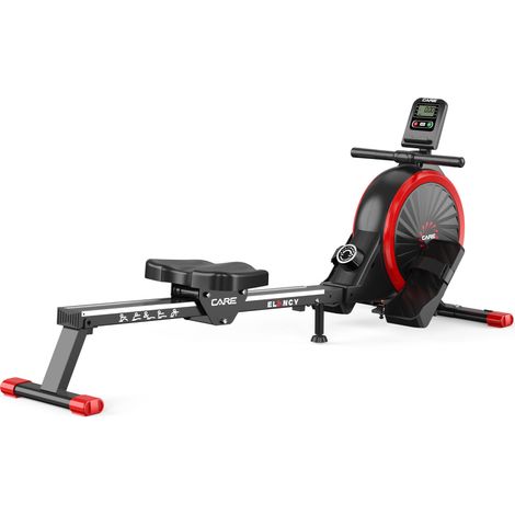 Rameur ELANCY – Freinage magnétique silencieux – Résistance ajustable 16 niveaux – Console avec 7 fonctions – Siège ultra confortable (1/5)