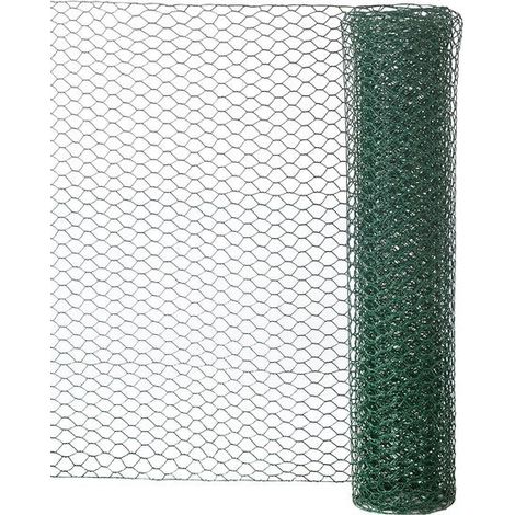 Grillage 1.00 M - Hexagonal Plastifié Protection Durable Et Polyvalente Pour Jardin - Otterbox