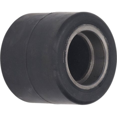 Roue de camion 80 x 70 mm en acier inoxydable et caoutchouc anti-rayures, compatible avec les roulements 6024. (1/5)