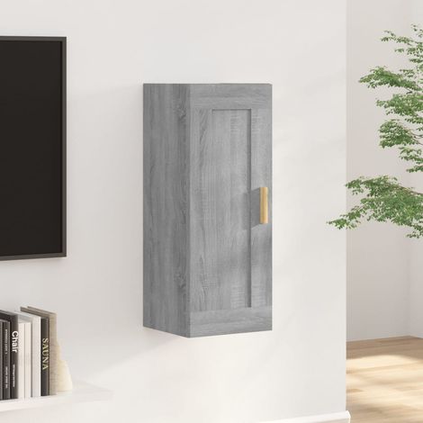 vidaXL Armadietto a Muro Grigio Sonoma 35x34x90cm in Legno Multistrato (1/5)
