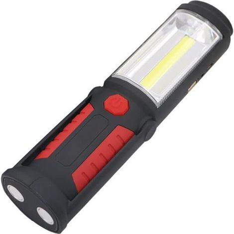 Lampes De Travail Torchés Cob Led Travail Magnétique Light Car Garage Garage Mécanique Maison Rechargeable Lampe Torche Pour Batterie Rouge Extérieure Avec Style Usb (1/3)