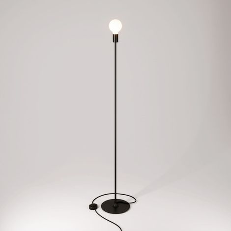 Creative Cables - Lampada da terra MAG-Y con base metallica tonda (1/5)