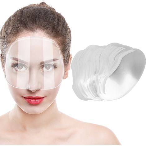 100 Stück Schutzmasken für Gesicht und Augen für den Einsatz im Haarfärbe- und Haarspraysalon (1/5)