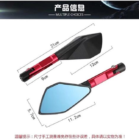 CNC aluminum alloy rearview mirror for motorcycles and electric vehicles, Little Monkey 125 sports car, Little Bull anti-glare rearview mirror. (1/2)