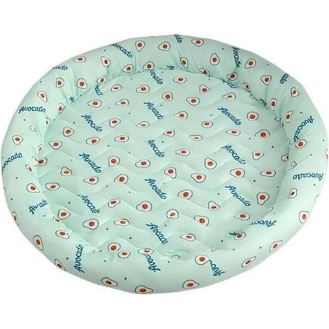 Cama refrescante de seda helada para mascotas para el verano,55x55 cm,Esterilla refrescante de seda helada,Cama redonda para mascotas (1/5)