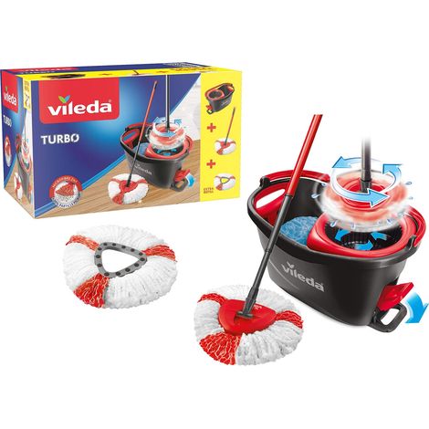 Vileda Easy Wring/Clean Turbo Set mocio con secchio (1/4)