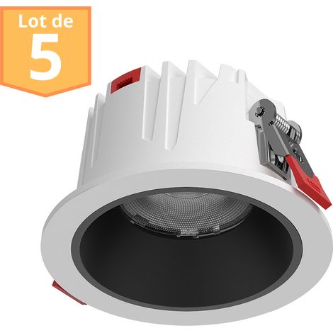 Lot de 5 spots LED Encastrables Braytron Blanc 10W 3en1 IP20 (1/5)