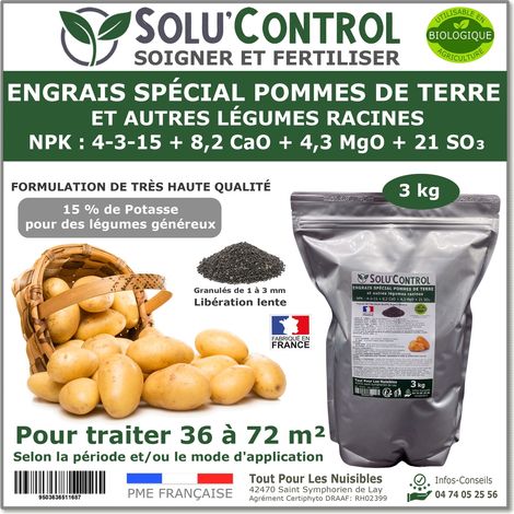 Engrais Spécial Pommes de terre et autres légumes racines, SoluControl - Sachet de 3kg (1/5)