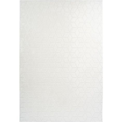 Tapis Shaggy Effet 3D "Vivica" Blanc 80 x 150 cm (1/4)