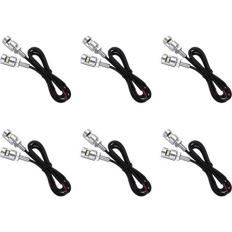 12 viti cromate 5630 per moto, universali, per targa auto, luce 12V