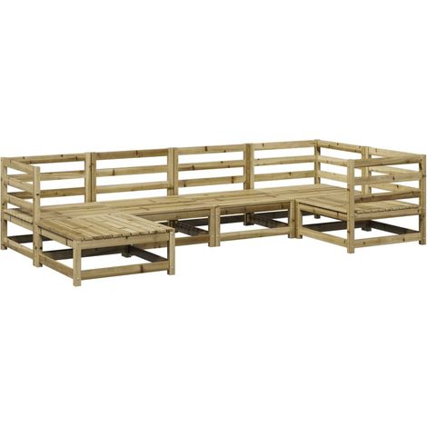 Maison Exclusive - 6-tlg. Garten-Sofagarnitur Kiefernholz Imprägn