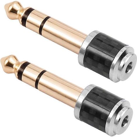 Mini adaptateur audio jack 6,35 mm mâle vers 3,5 mm femelle pour casque et microphone (1/5)