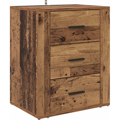 Maison Exclusive - Nachttisch mit Schubladen Altholz 35 x 50 x 60