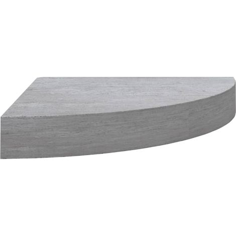 Étagère d'angle murale,Étagère flottante Gris béton 35x35x3,8 cm MDF CFW52323 (1/5)