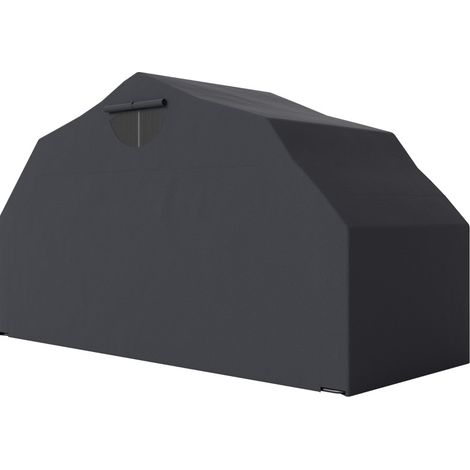 Carpa cubremoto plegable exterior XXL 345 x 135 x 191 cm negra, tejido Oxford 600D (1/5)