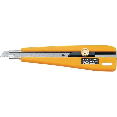Cutter OLFA avec verrouillage manuel et lame de 9 mm pour les coupes exigeantes.