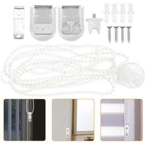 Kit de réparation pour store enrouleur avec chaîne en acier inoxydable et support métallique (1/5)