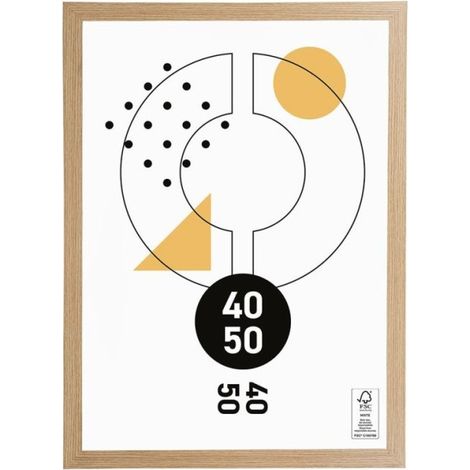 Cadre photo Mdf bois naturel 40x50cm (1/3)