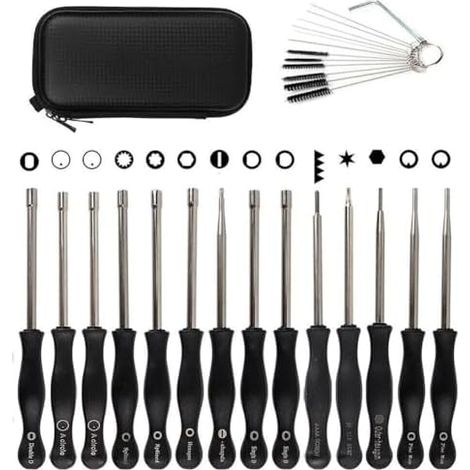 Kit de tournevis réglage carburateur, 14 pièces, pour tronçonneuse, débroussailleuse, carburateur - (1/5)