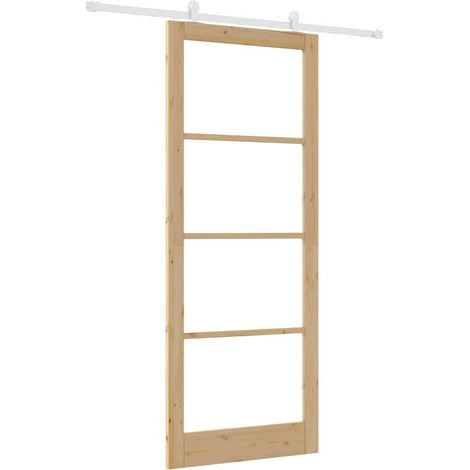 Maison Exclusive - Schiebetür ORKDAL Natur 93 x 232 cm Massivholz