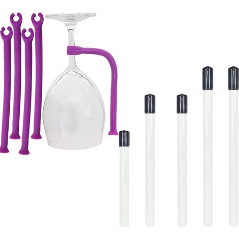 Lot de 9 supports de verres à pied pour lave-vaisselle 21 cm, 17 cm, 11,5 cm, (XHBTS-9) (1/5)