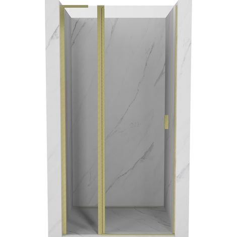 Mexen Mist L porte de douche battante 95 cm, transparent, doré brossé - 8A4L-095-000-55-00 (1/5)