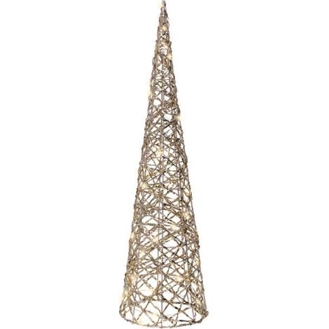 Lumineo Cono LED Oro - Elegante Decorazione Luminosa Interna - 60 cm (1/4)