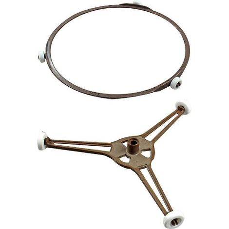 Anneau de rotation pour micro-ondes, plateau tournant à roulettes, support pour cuisson au micro-ondes, 17,80 x 17,80 x 1,50 cm, rotation stable des aliments, lot de 2 (1/5)