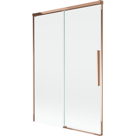 Mexen Rox Duschwand 2-flügelig verschiebbar 120 x 150 cm, transparent, Roségold - 8C9-120-001-60-00