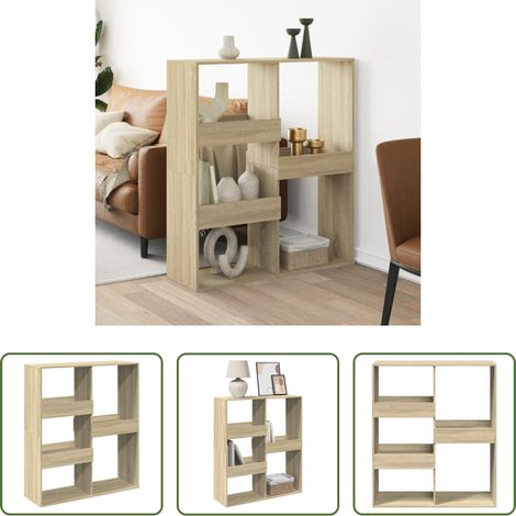 vidaXL Bibliothèque décorative -  Cloison de séparation chêne sonoma 100x33x115cm bois ingénierie (1/5)