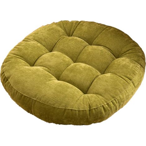 Coussin de siège futon Tatami - Velours côtelé vert gazon - 42 cm (1/5)
