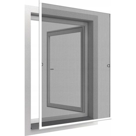 Zanzariera con telaio in alluminio senza fori 120 x 140 cm Basic plus
