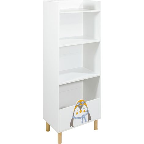 Libreria per bambini Mobili Rebecca Nanu 118x47x30 MDF Pino Bianco (1/5)