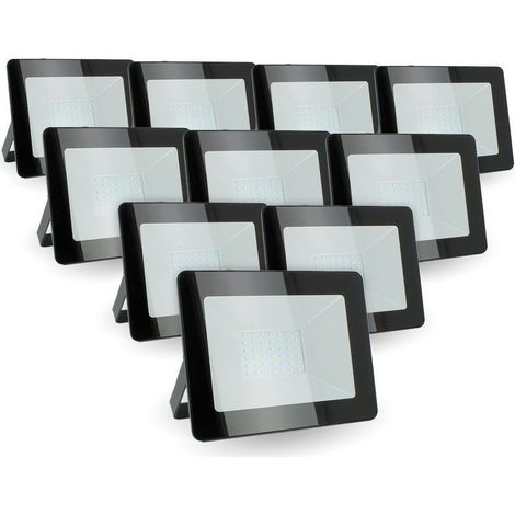 Confezione da 10 proiettori LED da esterno IP66 da 30W  Température de Couleur: 6000K bianco freddo