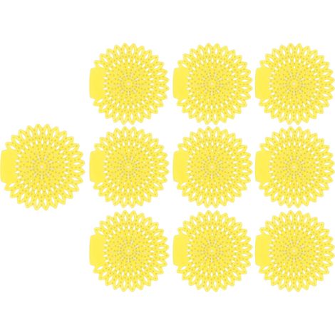 10 protezioni deodoranti per orinatoi, anti-schizzo, di lunga durata, eliminano gli odori, tappetini per orinatoi da bagno, colore limone. (1/5)