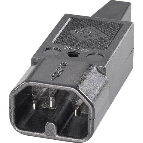 K & B 42R042311 Connettore di alimentazione 42R Spina dritta Tot poli: 2 + PE 10 A Nero 1 pz.
