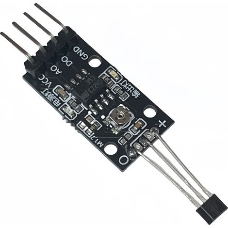 Module de capteur à effet Hall linéaire haute sensibilité (1,4 mV/G) avec sortie analogique pour la détection de l'induction de champ magnétique. (1/3)
