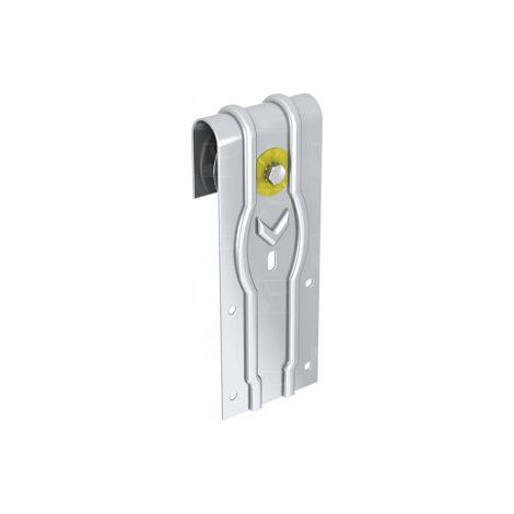 Brida de acero para montaje en rodillo Delrin ROC2A MANTION SA - Hierro 50x10 mm - Capacidad de carga 100Kg - ROC2A