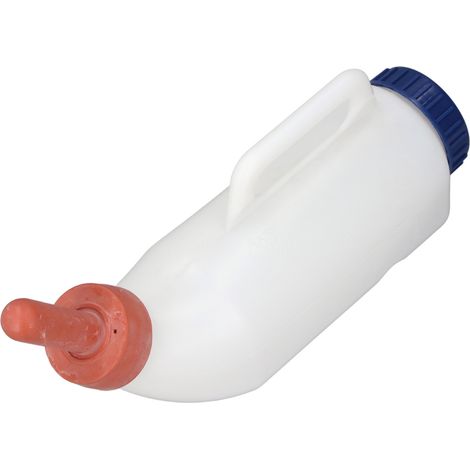 Biberon pour veaux avec tétine en silicone PE 2L anti-fuites, pour bovins et ovins (1/5)
